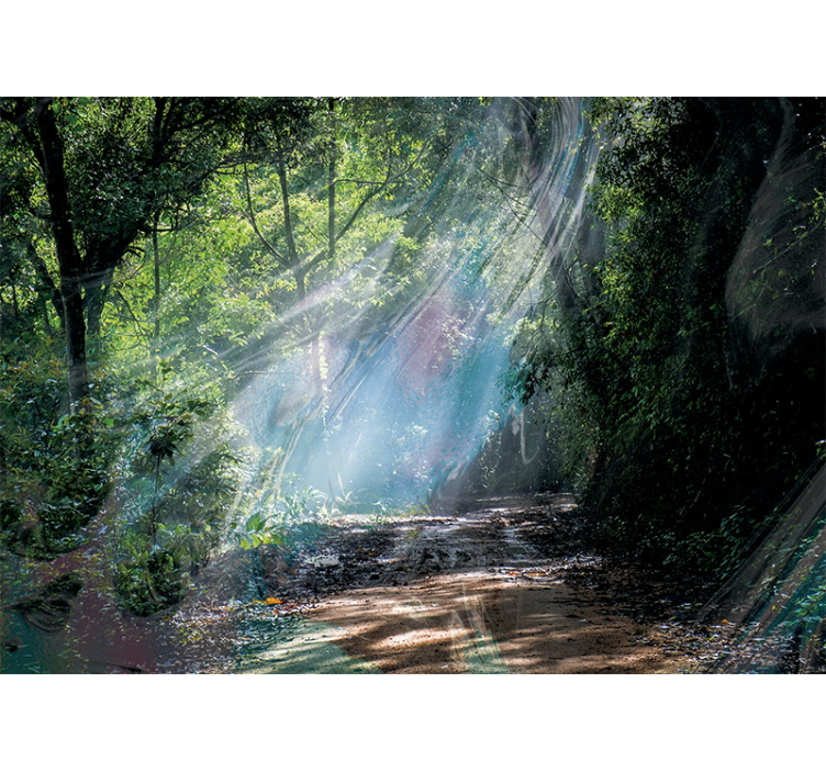 Fotomural naturaleza Bosque de efecto de profundidad 3d - TenVinilo
