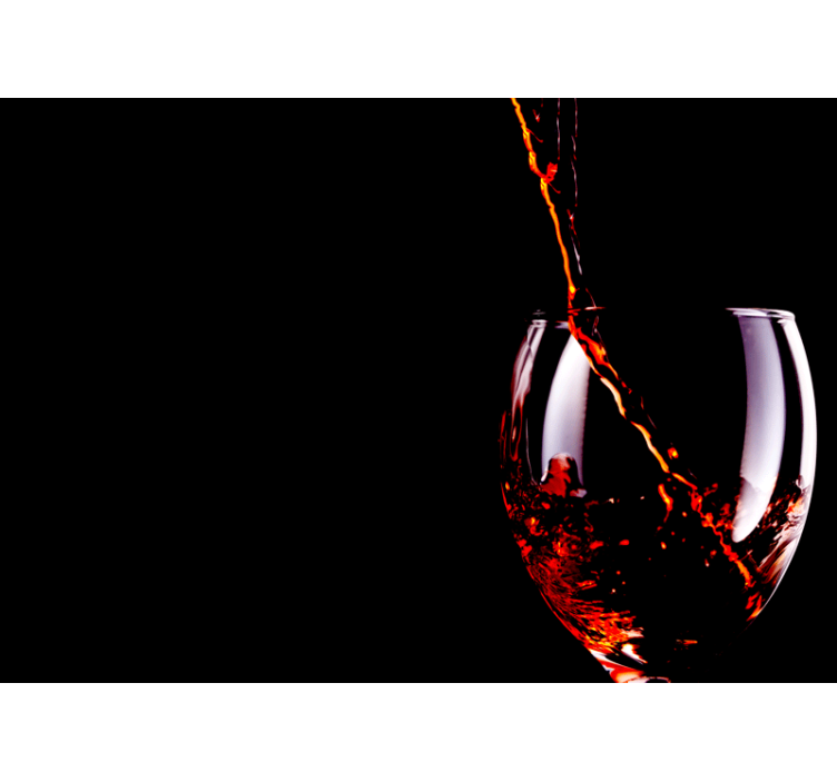 Fotomural 3D Vaso de vino tinto - TenVinilo