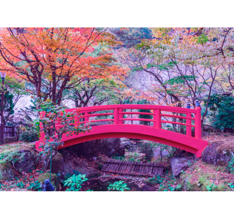 Mural de bosque arco del jardín tranquilo - TenVinilo
