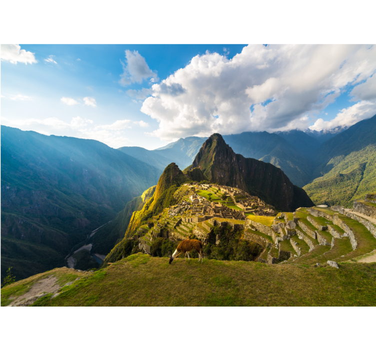 Mural de paisajes machu picchu panorámico - TenVinilo