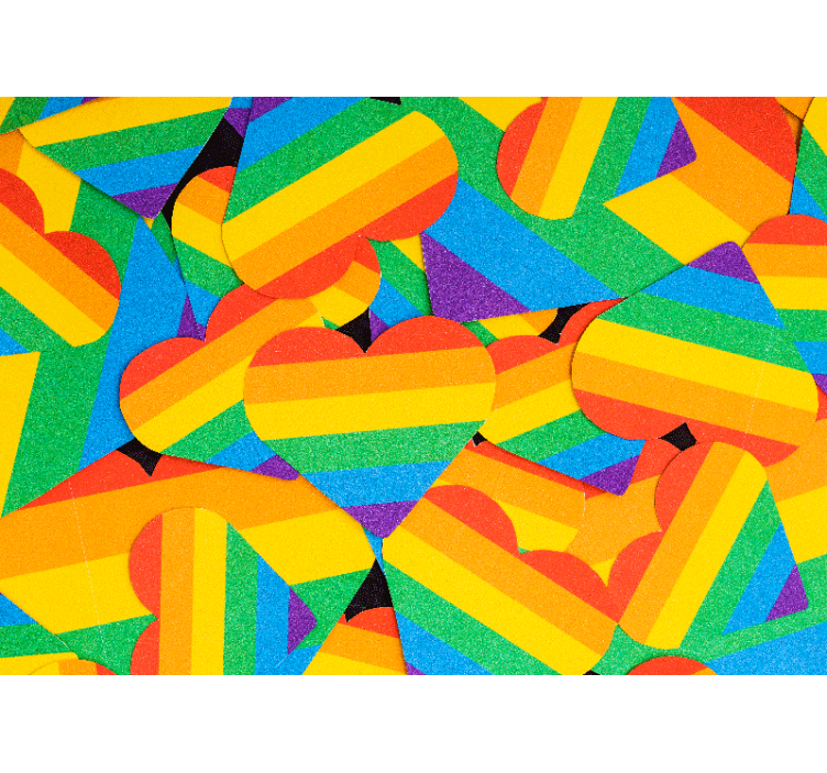 Mural de amor patrones de corazones coloridos - TenVinilo