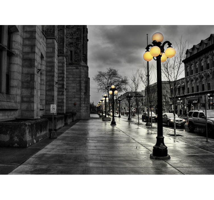 Fotomural ciudad Calles grises de la ciudad - TenVinilo