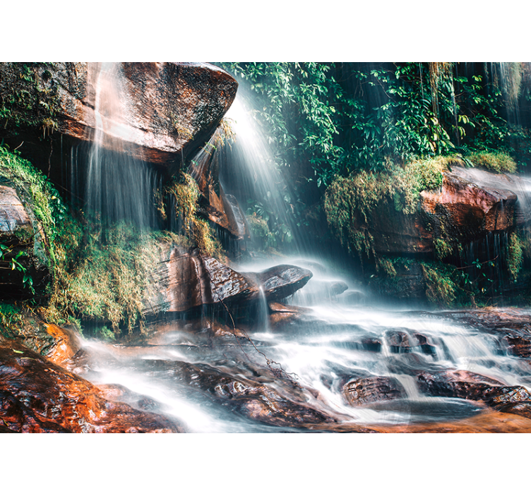 Fotomural de cascada Lluvia de la selva - TenVinilo