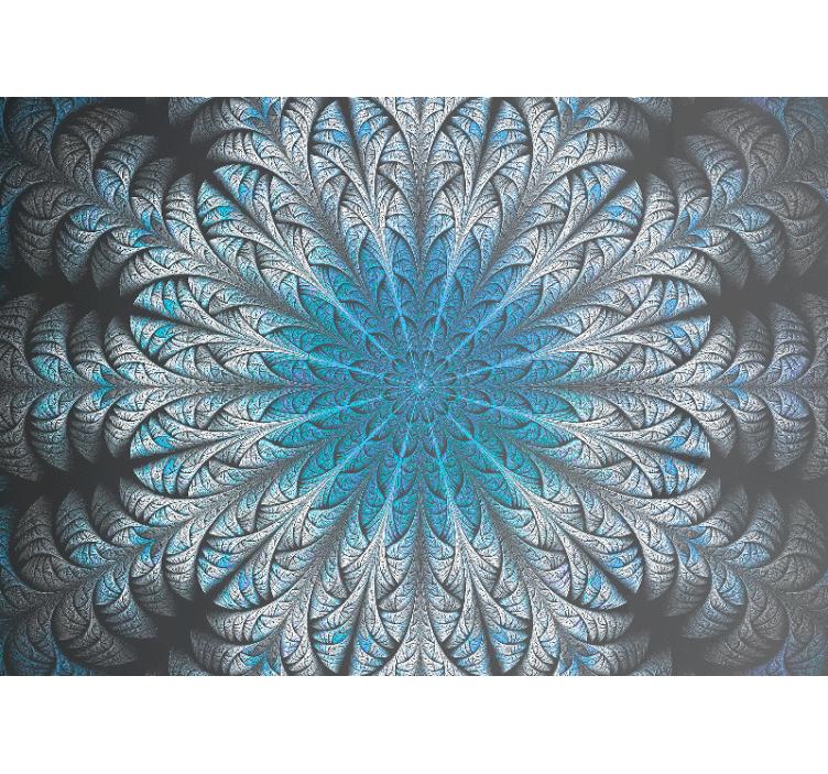 Mural moderno motivo de hojas elaboradas - TenVinilo