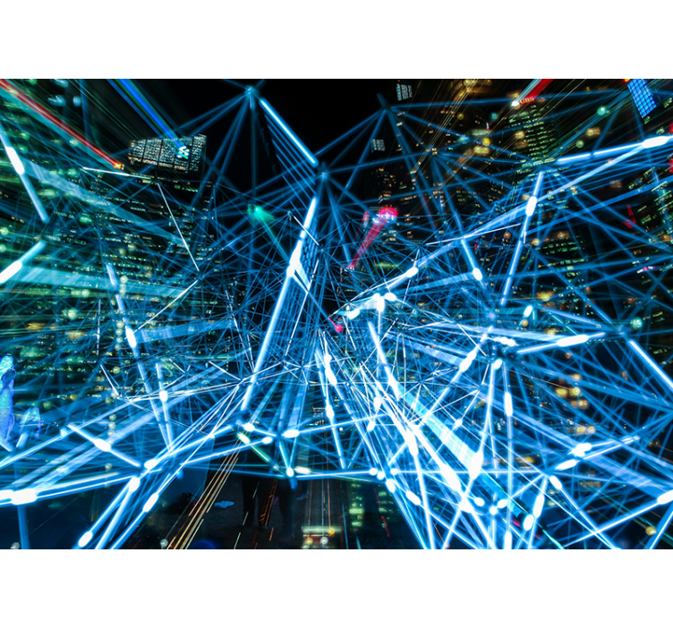 Mural para salón Líneas cruzadas - TenVinilo