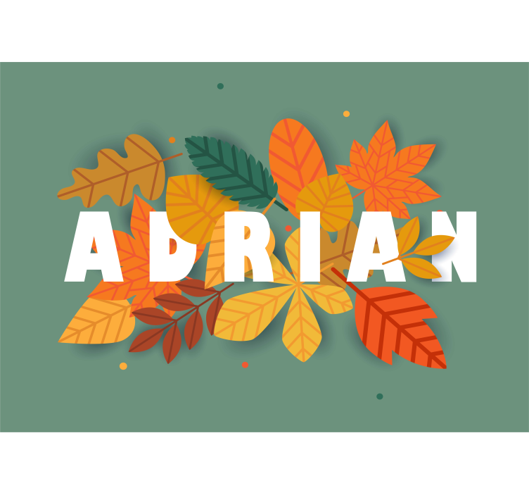 Mural flores arreglo de hojas de otoño - TenVinilo