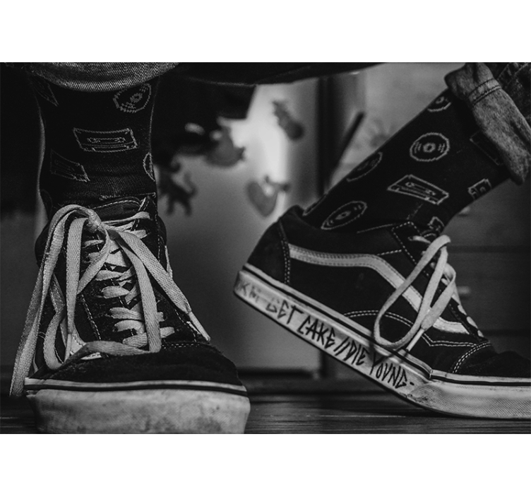 Mural de música calcetines de cinta de casete - TenVinilo