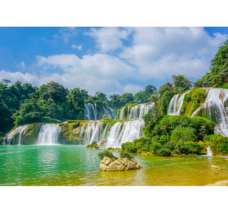 Mural de cascada vista de cascadas tranquilas - TenVinilo