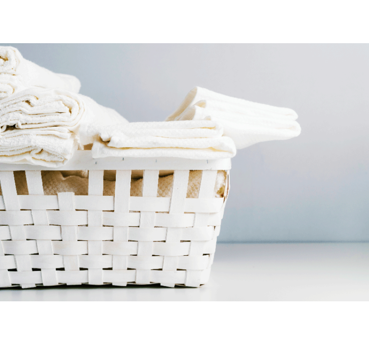 Fotomural baño Canasta de lavado de ropa - TenVinilo