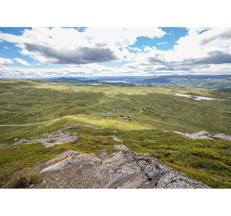 Mural de paisajes vista de vegetación montañosa - TenVinilo