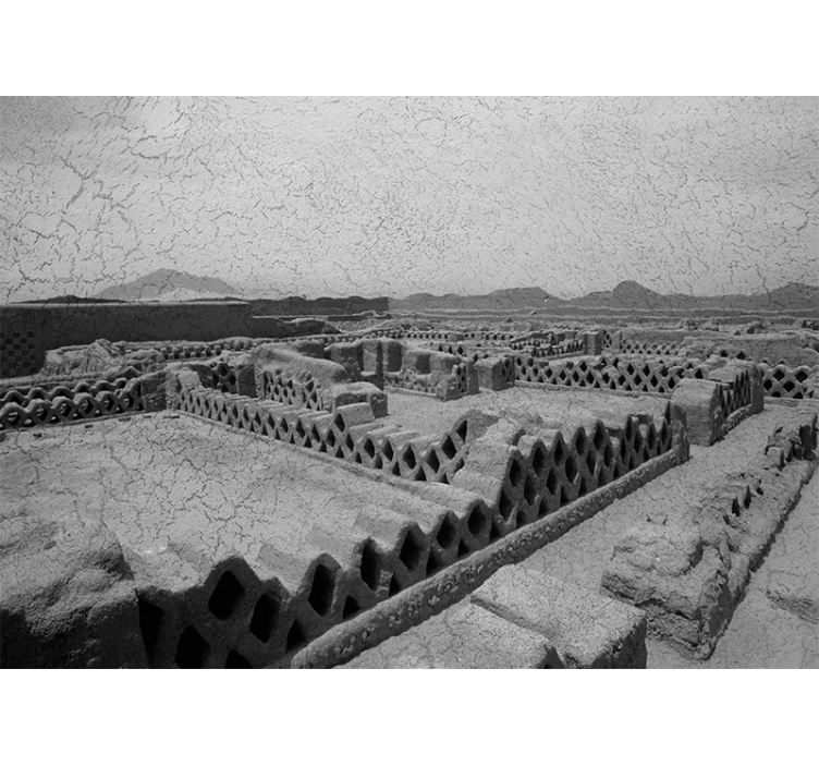 Mural de desierto silueta de terreno desértico - TenVinilo