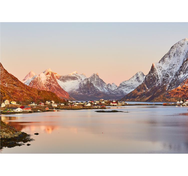 Fotomural ciudad Islas lofoten noruega - TenVinilo