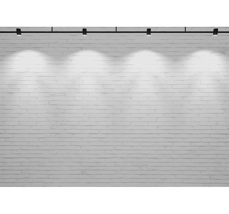 Mural de textura ladrillo blanco - TenVinilo