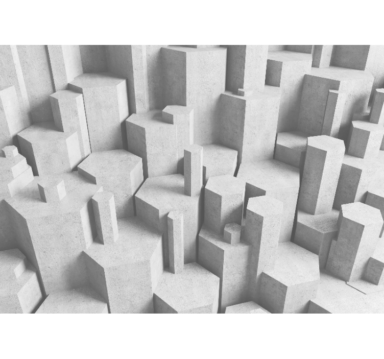 Mural de textura formas geométricas de concreto - TenVinilo