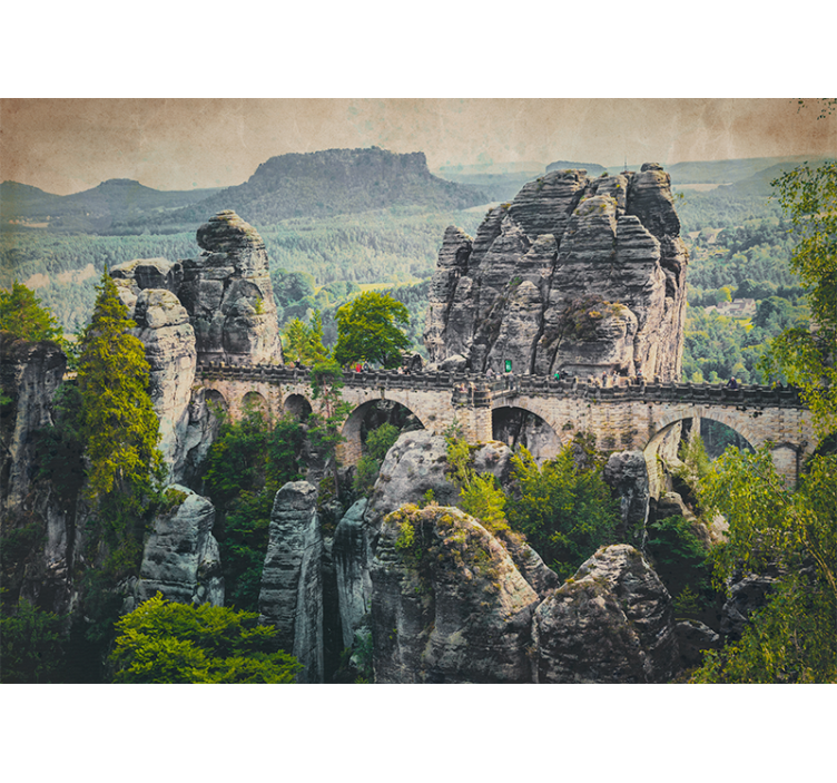 Mural de paisajes vista del puente bastei - TenVinilo