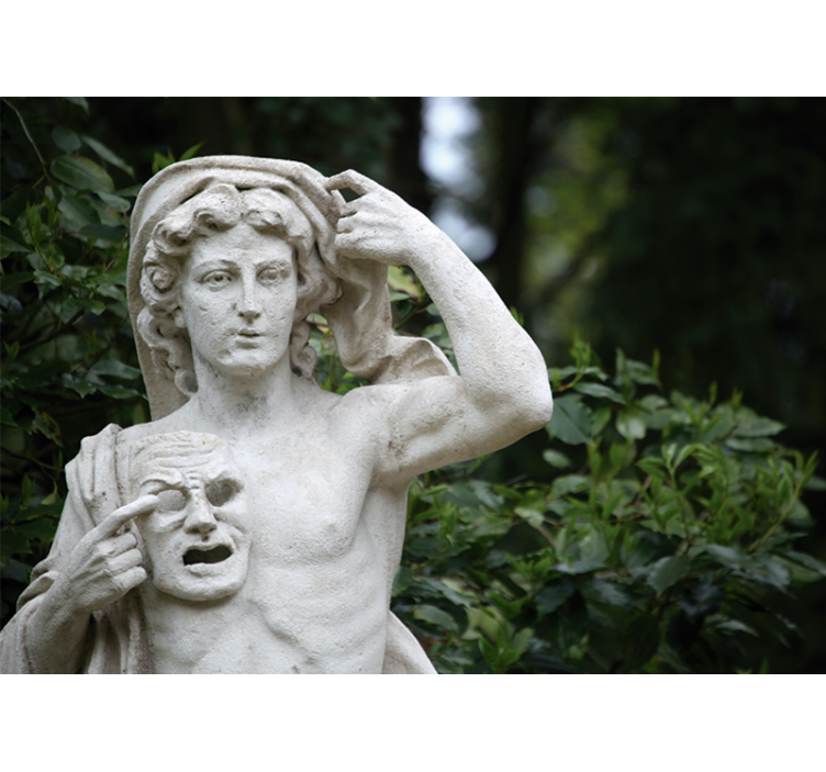 Mural arte clásico exposición de esculturas clásicas - TenVinilo