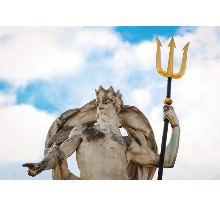 Mural de arte gobernante mítico del océano - TenVinilo