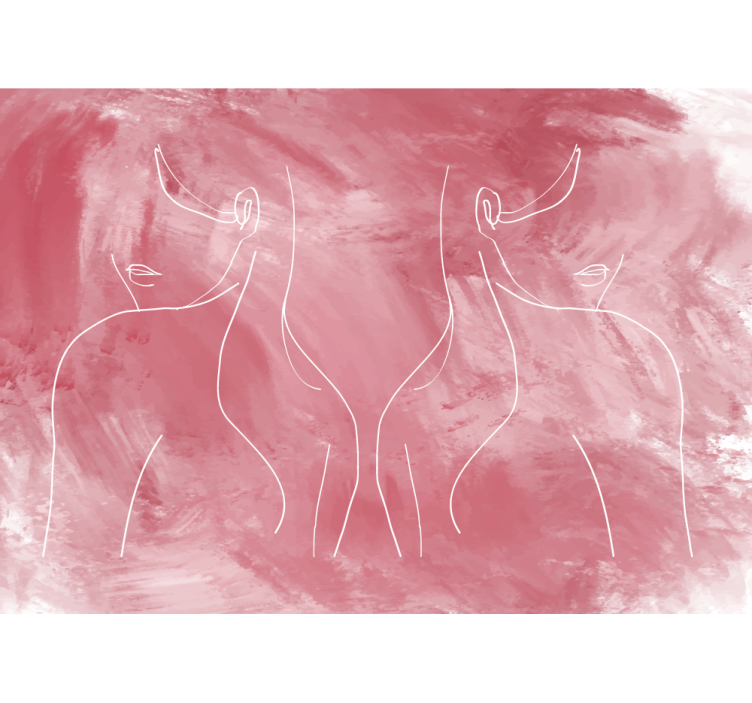 Mural de arte formas femeninas minimalistas - TenVinilo