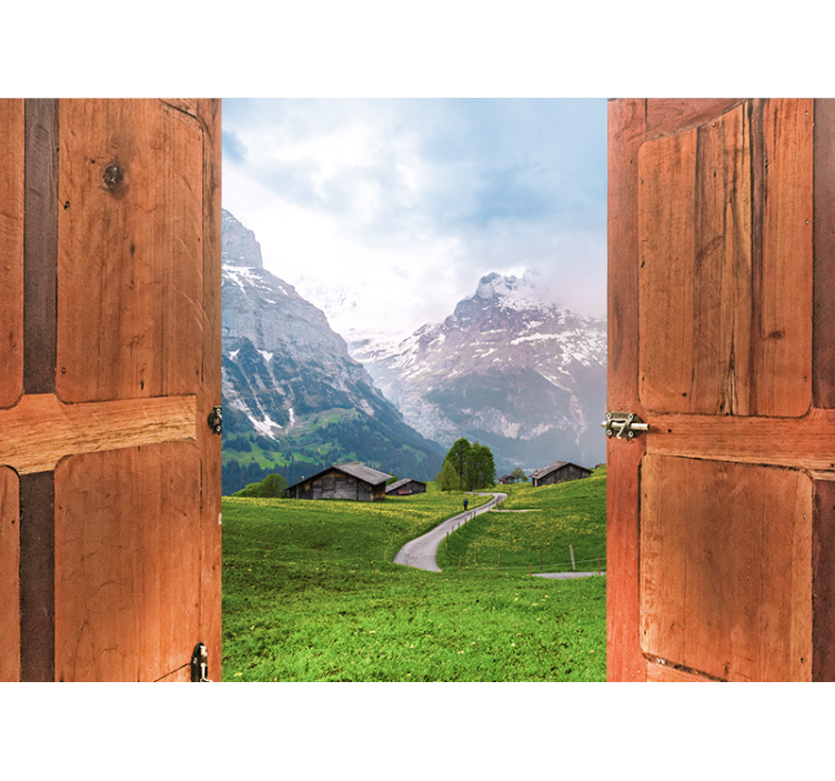 Mural de paisajes apertura a la montaña - TenVinilo