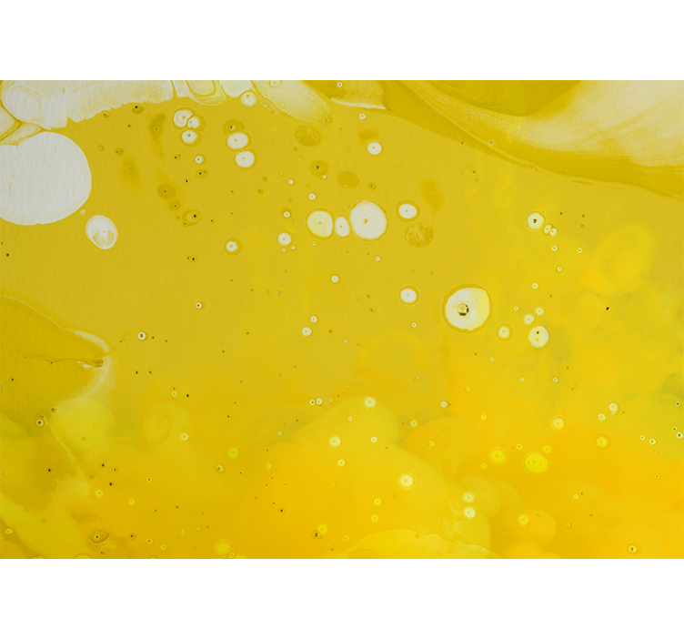 Mural abstracto patrones amarillos enroscados - TenVinilo