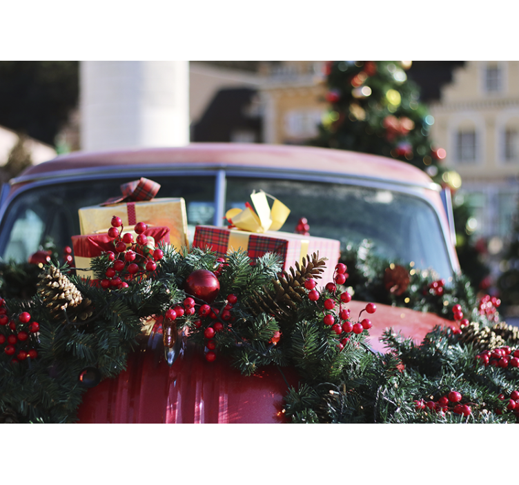 Mural de navidad regalos festivos para las fiestas - TenVinilo