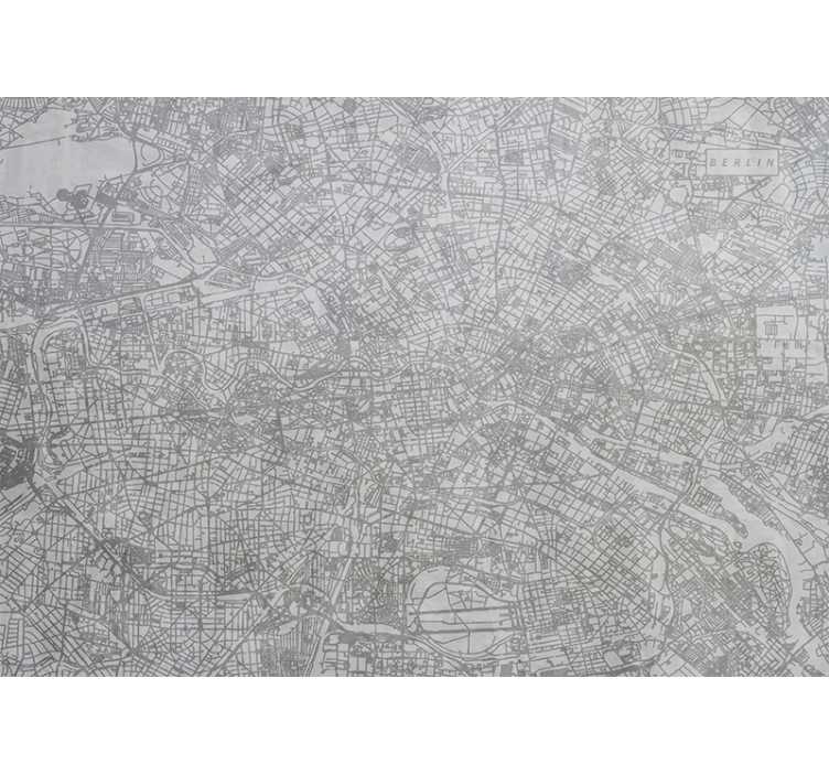 Mural de berlín mapa detallado de berlín - TenVinilo