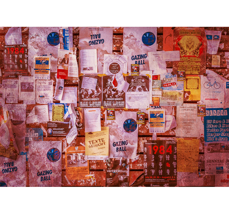 Mural graffiti póster collage urbano - TenVinilo