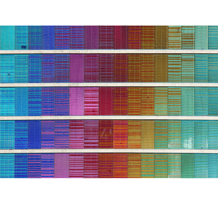Mural abstracto arreglo del espectro de color - TenVinilo