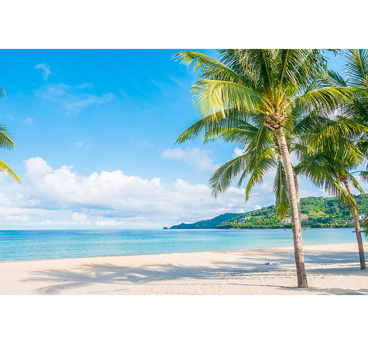 Mural de naturaleza refugio tropical en la playa - TenVinilo