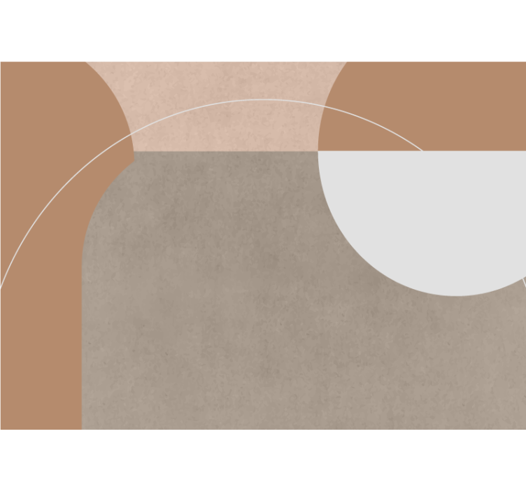 Mural moderno composición de formas geométricas - TenVinilo