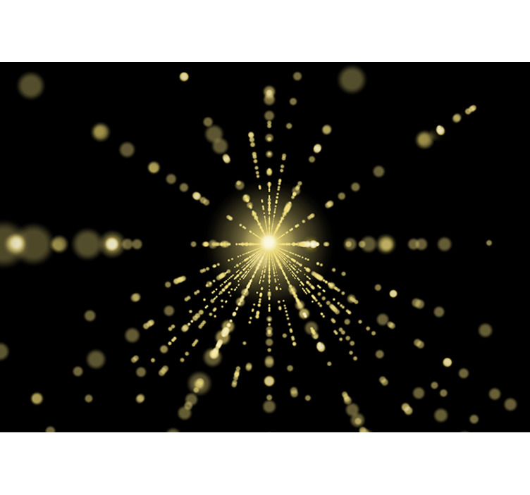 Mural abstracto estallido de luz radiante - TenVinilo