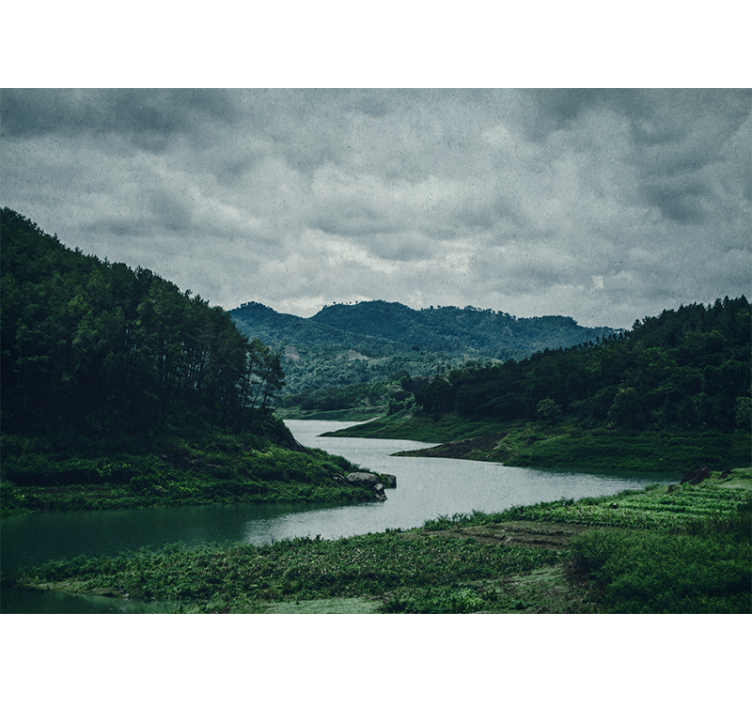 Mural de paisajes paisaje de agua sereno - TenVinilo