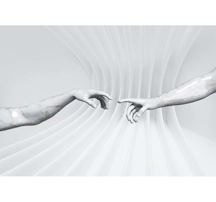 Mural de arte manos de mármol - TenVinilo