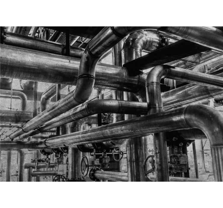 Mural de textura patrones de tubería industrial - TenVinilo