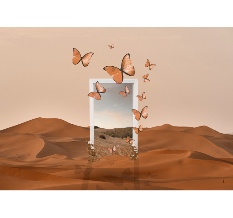 Mural de naturaleza mariposas voladoras - TenVinilo