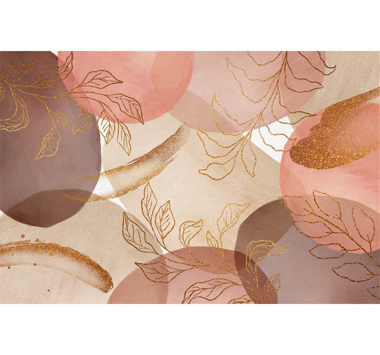 Mural baño patrón floral ornamental - TenVinilo