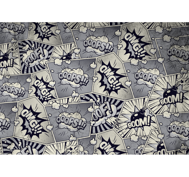 Mural graffiti efectos de sonido cómicos - TenVinilo