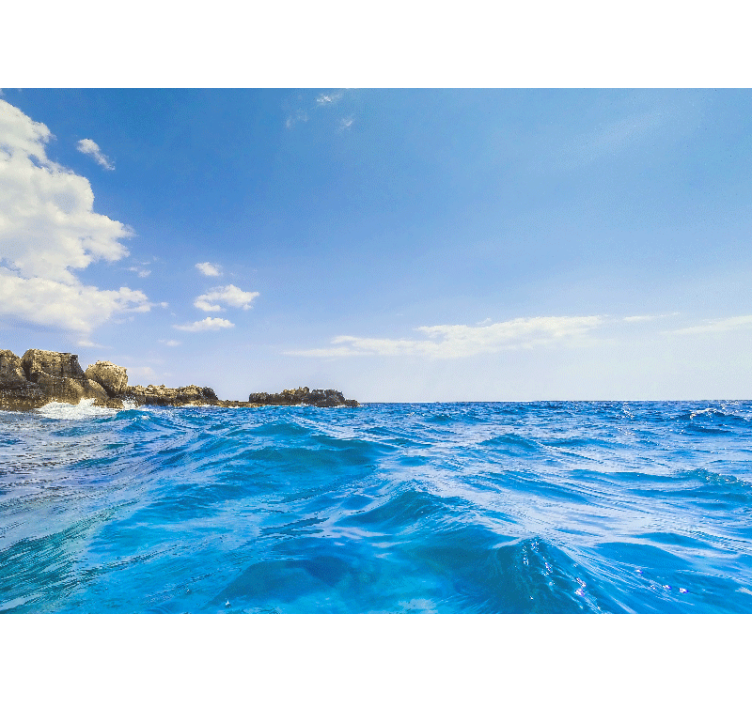Mural de mar serenidad de olas costeras - TenVinilo