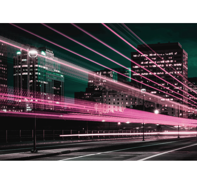 Mural ciudad rush del horizonte urbano - TenVinilo