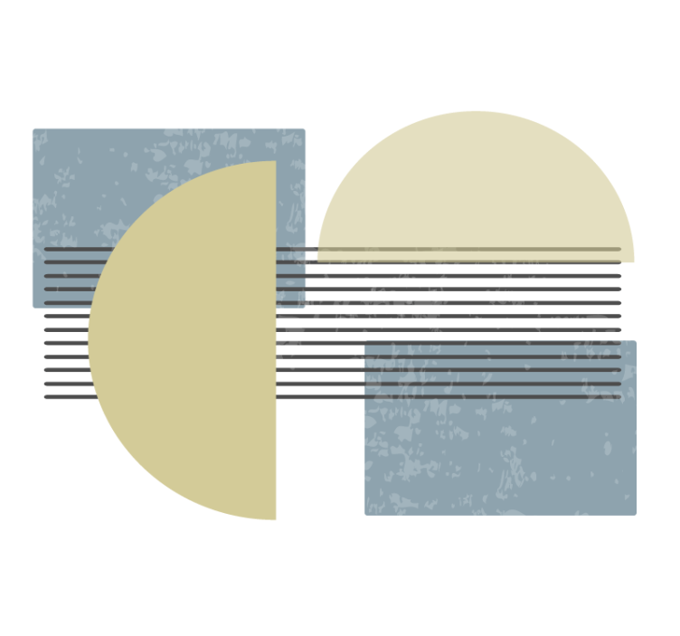 Mural de arte disposición de formas geométricas - TenVinilo