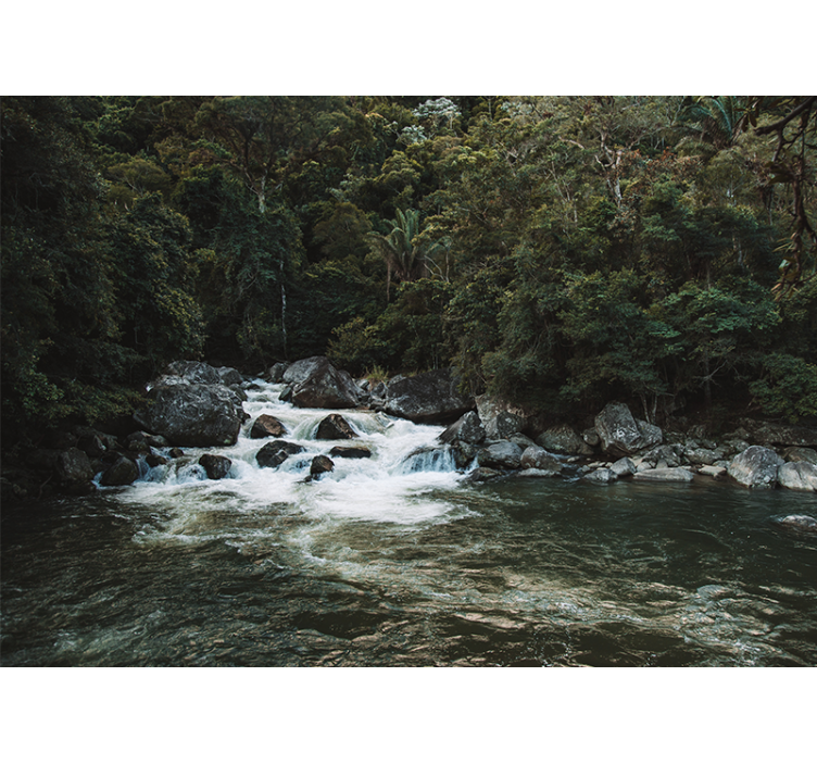 Mural de naturaleza escena serena del río - TenVinilo