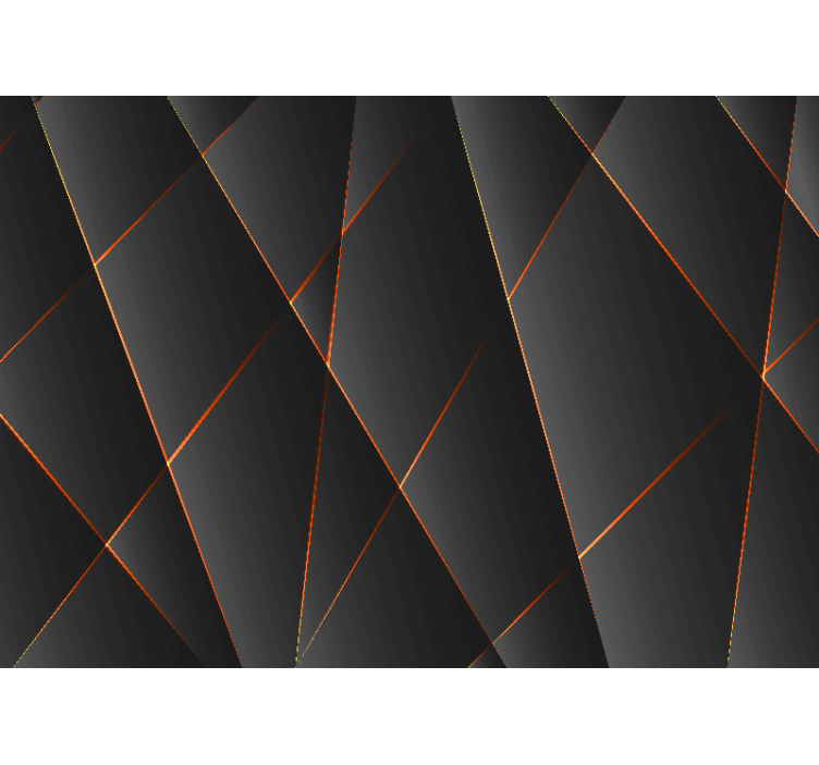 Fotomural 3D Efecto geométrico negro - TenVinilo