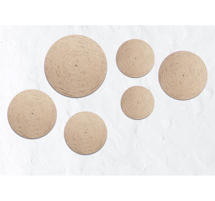 Mural de texturas patrones circulares naturales - TenVinilo