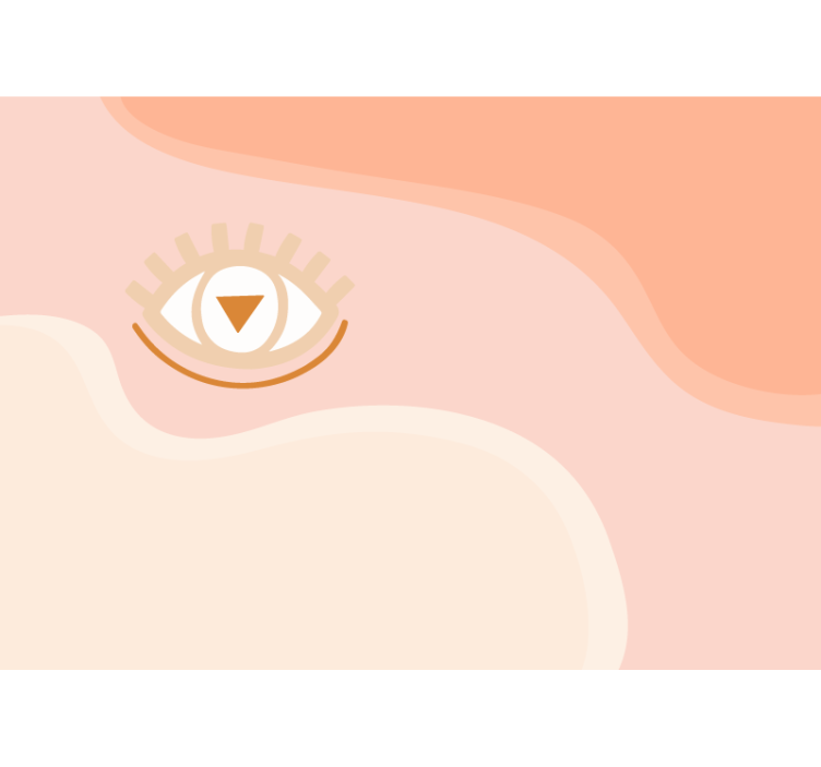 Mural abstracto diseño de ojos estilizados - TenVinilo