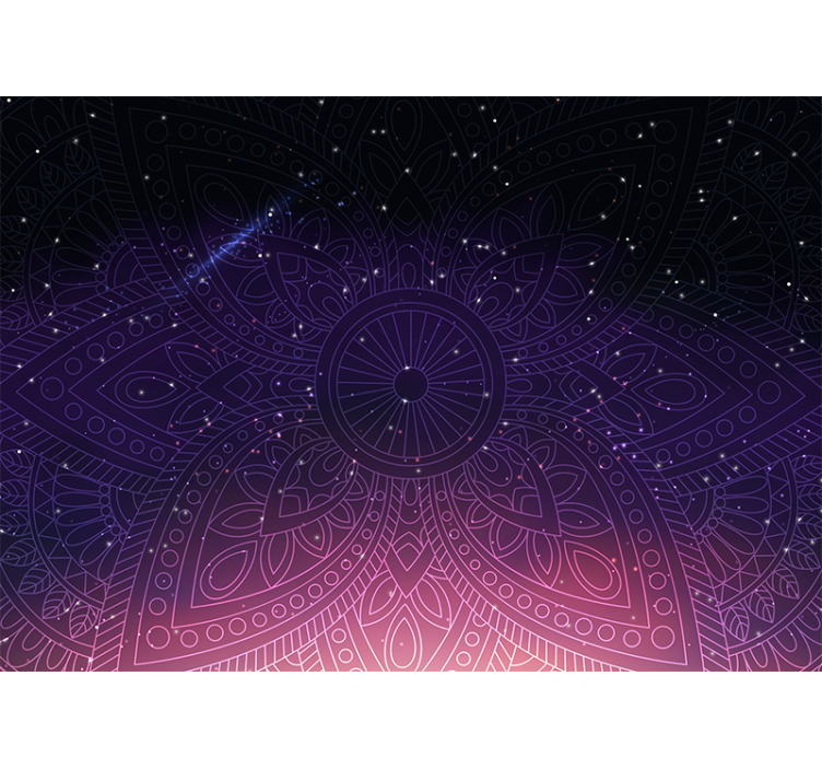 Fotomural mandala Mandala de neón bohemio - TenVinilo