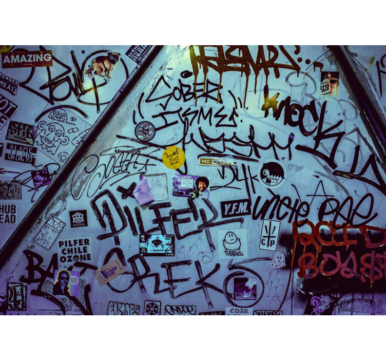 Fotomural arte urbano Diseño de pared de grafiti - TenVinilo