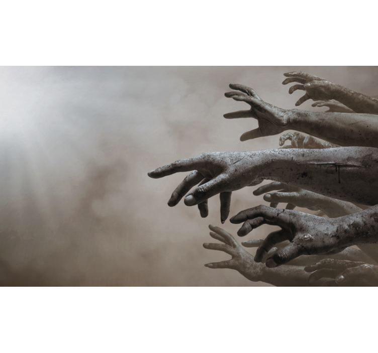 Fotomural Halloween Manos de zombi - TenVinilo