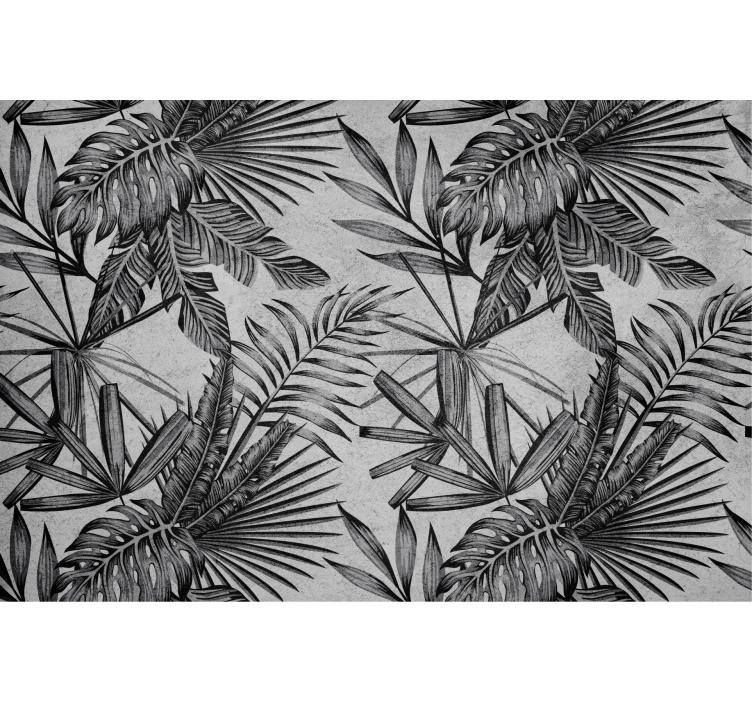 Fotomural baño plantas de concreto - TenVinilo