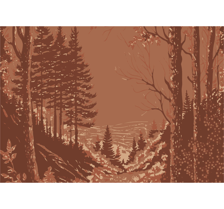 Papel mural terracota naturaleza diseño abstracto - TenVinilo