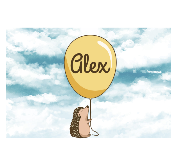 Mural de amor globo de erizo alegría - TenVinilo